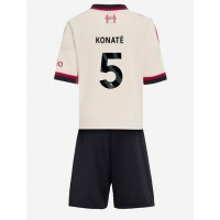 Liverpool Ibrahima Konate #5 Vonkajší Detský futbalový dres 2025-26 Krátky Rukáv (+ trenírky)